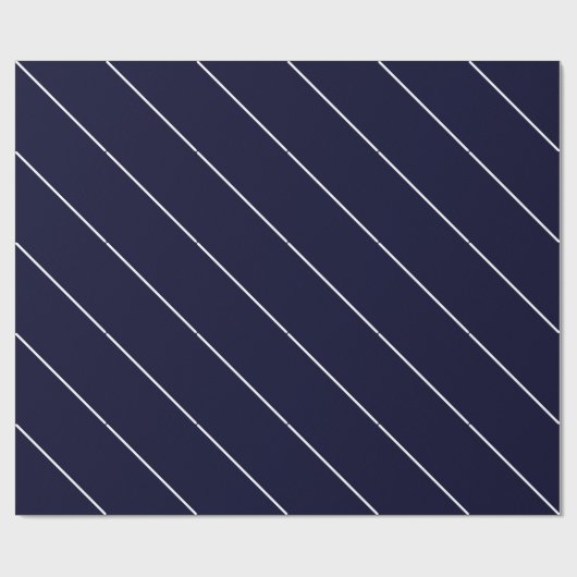 White Lines Black Rock Deep Blue Classical Unique Geschenkpapier (Flach)