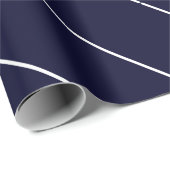 White Lines Black Rock Deep Blue Classical Unique Geschenkpapier (Rolleneckpunkt)