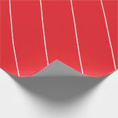 White Lines on Bright Red Classical Unique Simple Geschenkpapier (Ecke)