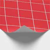 White Lines on Bright Red Classical Unique Simple Geschenkpapier (Ecke)