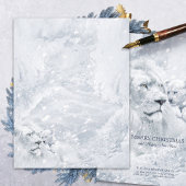 White Lion & Cube on Ice - Holiday Stationery Pape