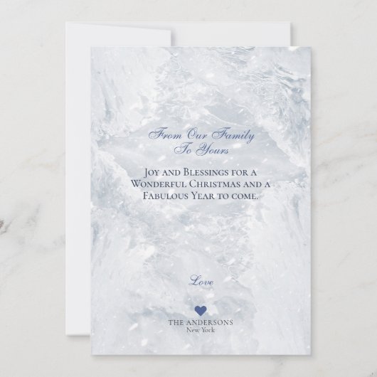 White Lion Father & Son on on Snow - Weihnachtskar (Rückseite)