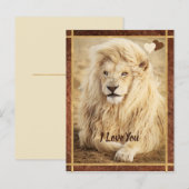 White Lion Foto I Liebe Postkarte (Vorne/Hinten)