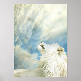White Lion - In Wild Wind Art Poster/Print Poster