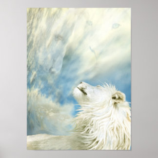 White Lion - In Wild Wind Art Poster/Print Poster