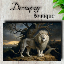 White Lion Majestät Decoupage Seidenpapier