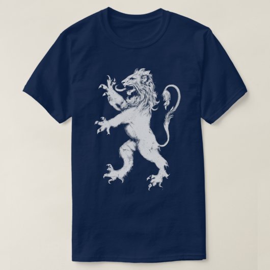 White Lion Rampant Tall T-Shirt (Design vorne)