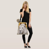 White Lion Sonnenblumen Design Wildlife Safari Lio Tasche (Am Model)