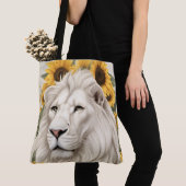 White Lion Sonnenblumen Design Wildlife Safari Lio Tasche (Von Nahem)