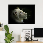 White Lion Wildlife Lion-Lover Poster (Heimbüro)