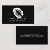 White Lips Makeup Artist Visitenkarte (Vorne/Hinten)