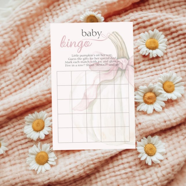 White Little Pumpkin Pink Polka Dots Baby Bingo (Von Creator hochgeladen)