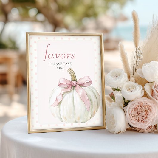 White Little Pumpkin Polka Dots Baby Duwer Favorit Poster