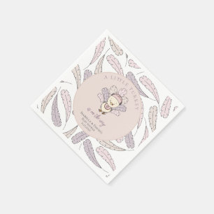 White Little Turkey Feathers Fall Girl Baby Dusche Serviette