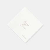 White Living the Dream Gold Typografie Custom Serviette (Ecke)