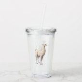 White Llama Acryltrinkbecher (Rückseite)