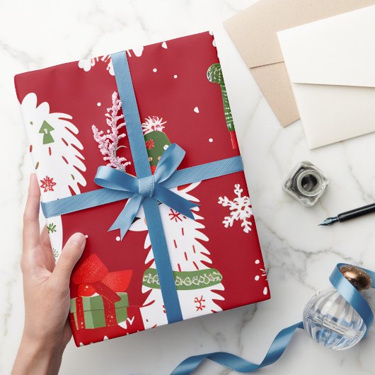 White Llama Geschenkpapier