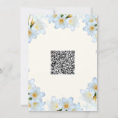 White Lly Blume Kinderdusche Einladung QR Code (Rückseite)