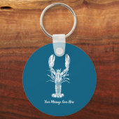 White Lobster Graphic Message _1 Schlüsselanhänger (Vorderseite)