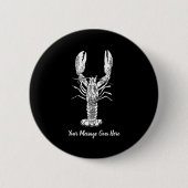 White Lobster Graphic Message Button (Vorderseite)