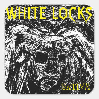 WHITE LOCKS SATIVA QUADRATISCHER AUFKLEBER