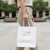 White-Logo Mittlere Geschenktüte