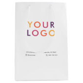 White-Logo Mittlere Geschenktüte (Vorderseite)