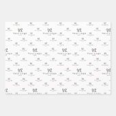 White Logo Muster Business Brand Simple Company Geschenkpapier Set (Vorderseite 3)