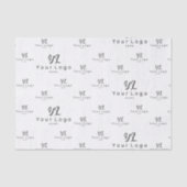 White Logo Muster Geschäftsmarke Einfache Verpacku Seidenpapier (Vorderseite)