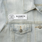 White-Logo Namensschild (Beispiel)