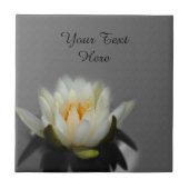 White Lotus Blossom Blume Fliese (Vorderseite)