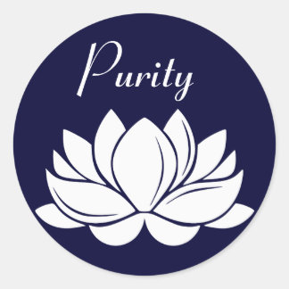 White Lotus Blossom Purity Runder Aufkleber
