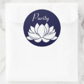 White Lotus Blossom Purity Runder Aufkleber (Tasche)