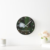 White Lotus Blossom Wasser Lilie Blume Personalisi Runde Wanduhr (Zuhause)