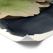 White Lotus Blume Art Print Poster (Ecke)