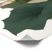 White Lotus Blume Art Print Poster (Ecke)