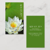 White Lotus Blume Foto Hellgrün Visitenkarte (Vorne/Hinten)