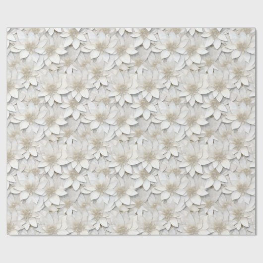 White Lotus Blume Geschenkpapier (Flach)