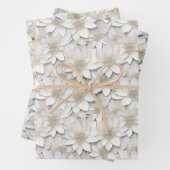 White Lotus Blume Geschenkpapier Set (Beispiel)