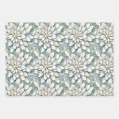 White Lotus Blume Geschenkpapier Set (Vorderseite 2)