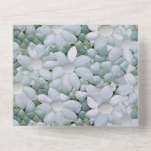 White Lotus Blume Hochzeit All In One Einladung (Rückseite)