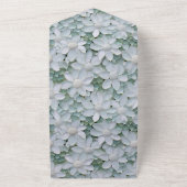 White Lotus Blume Hochzeit All In One Einladung (Außenbereich)