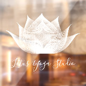 White Lotus Blume Ristorante La Lanchetta Fensteraufkleber (Blatt 2)