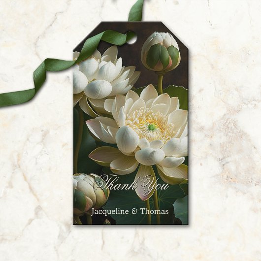 White Lotus Blume Romantischer Gefallen oder Geschenkanhänger