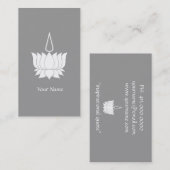 White Lotus Blume Visitenkarte (Vorne/Hinten)