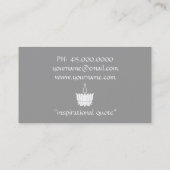 White Lotus Blume Visitenkarte (Rückseite)