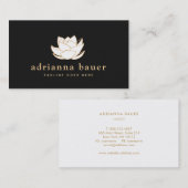 White Lotus Blume Visitenkarte (Vorne/Hinten)
