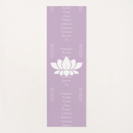 White Lotus Blume & Yoga Worte Yogamatte