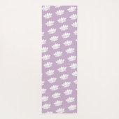 White Lotus Blume & Yoga Worte Yogamatte (Rückseite)
