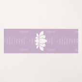 White Lotus Blume & Yoga Worte Yogamatte (Vorderseite (Horizontal))